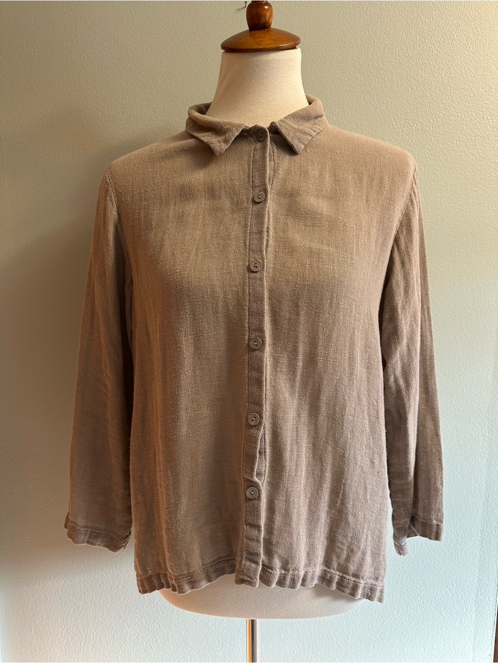 Eileen Fisher Irish Linen Button Down Shirt